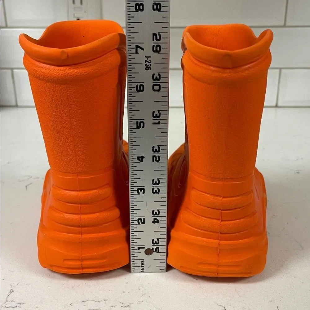 CROCS Kids' Georgie Rain Boots - Orange Size Euro 33 Men’s 1 - Women’s 3